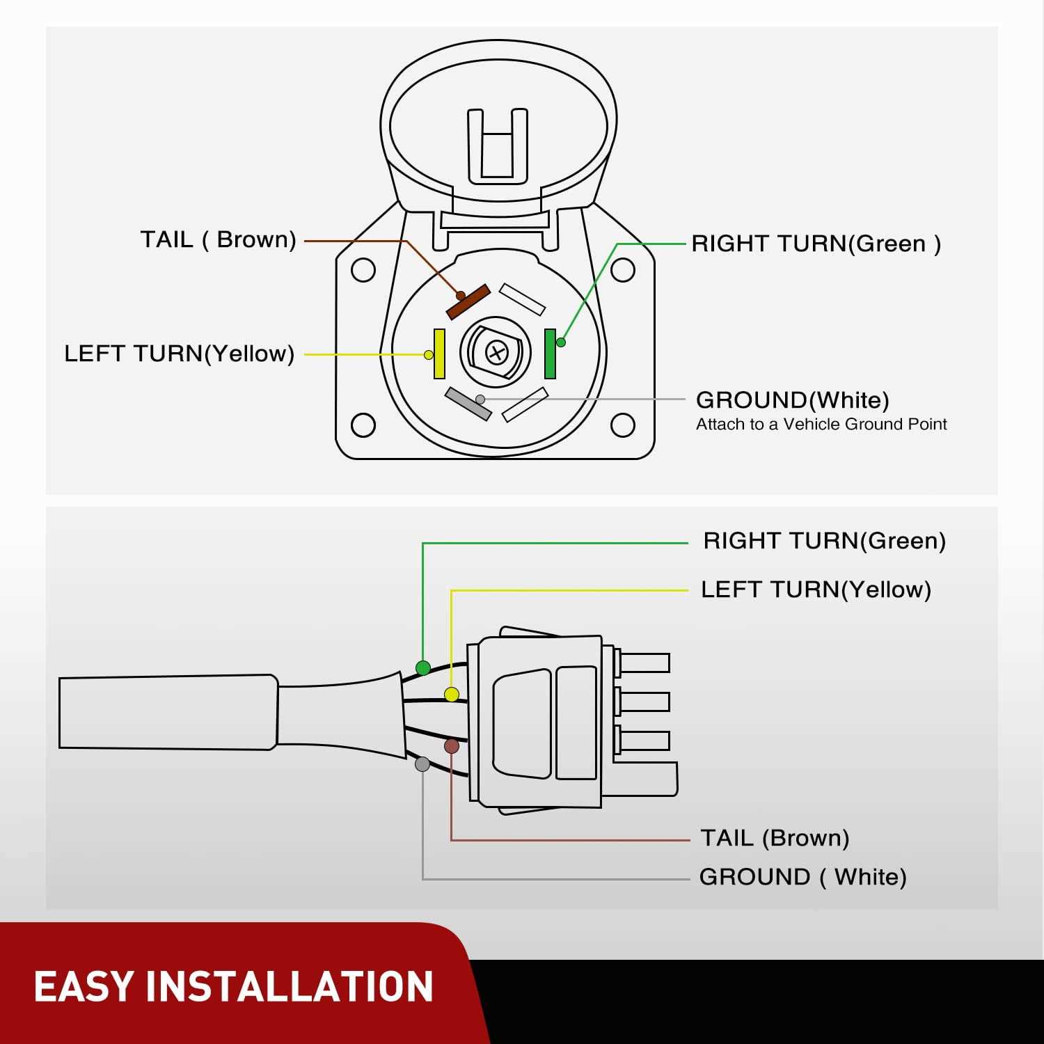 wiring diagram for round trailer plug