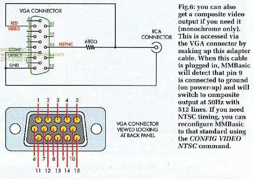 wiring diagram for vga on a ex490