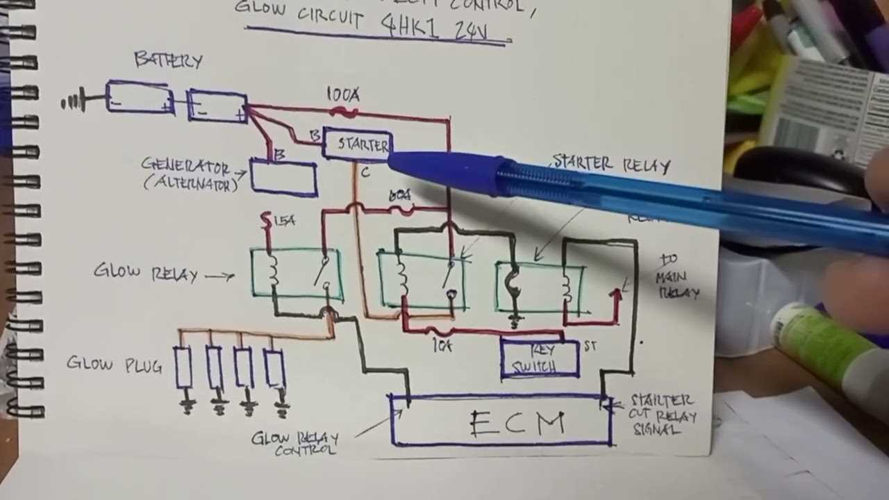 wiring diagram glow plug relay