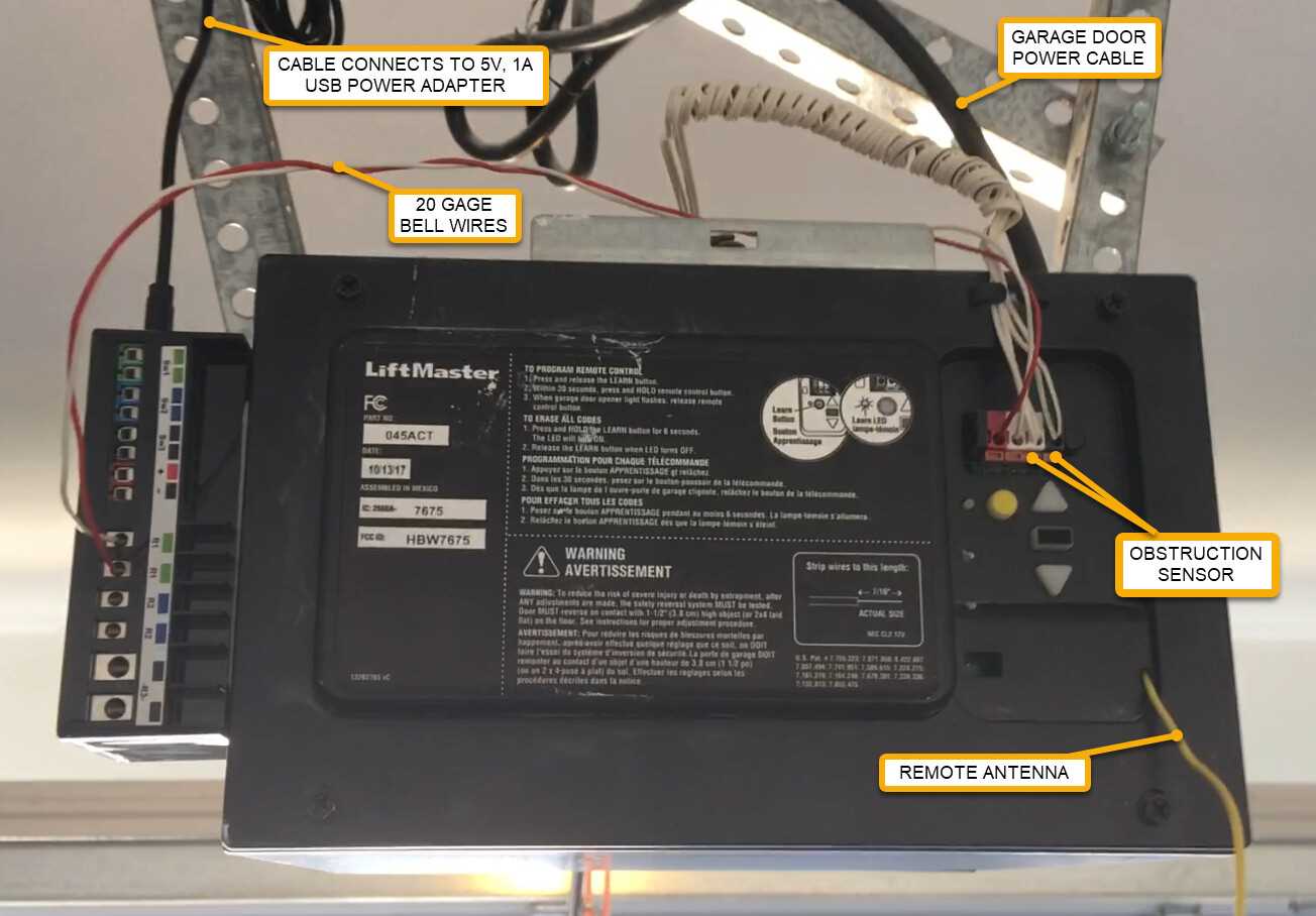 wiring diagram liftmaster garage door opener