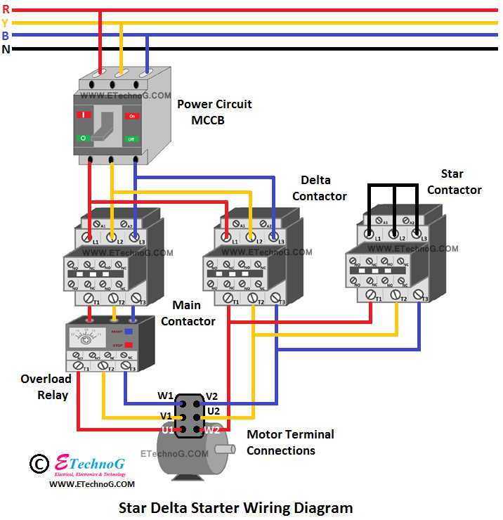 wiring diagram motor starter