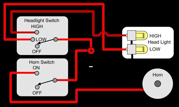 wiring diagram of headlight