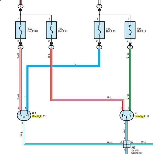 wiring diagram of headlight