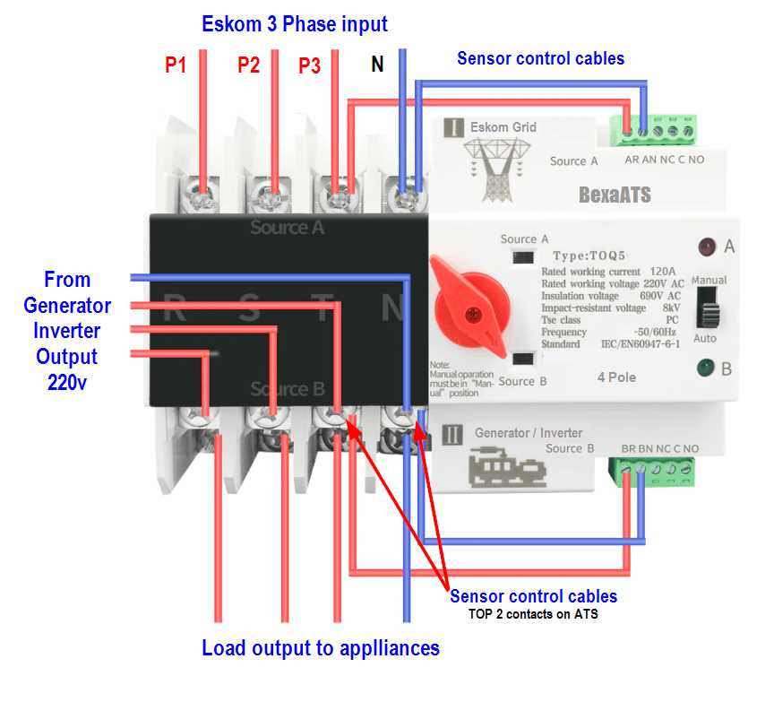 wiring diagram transfer switch