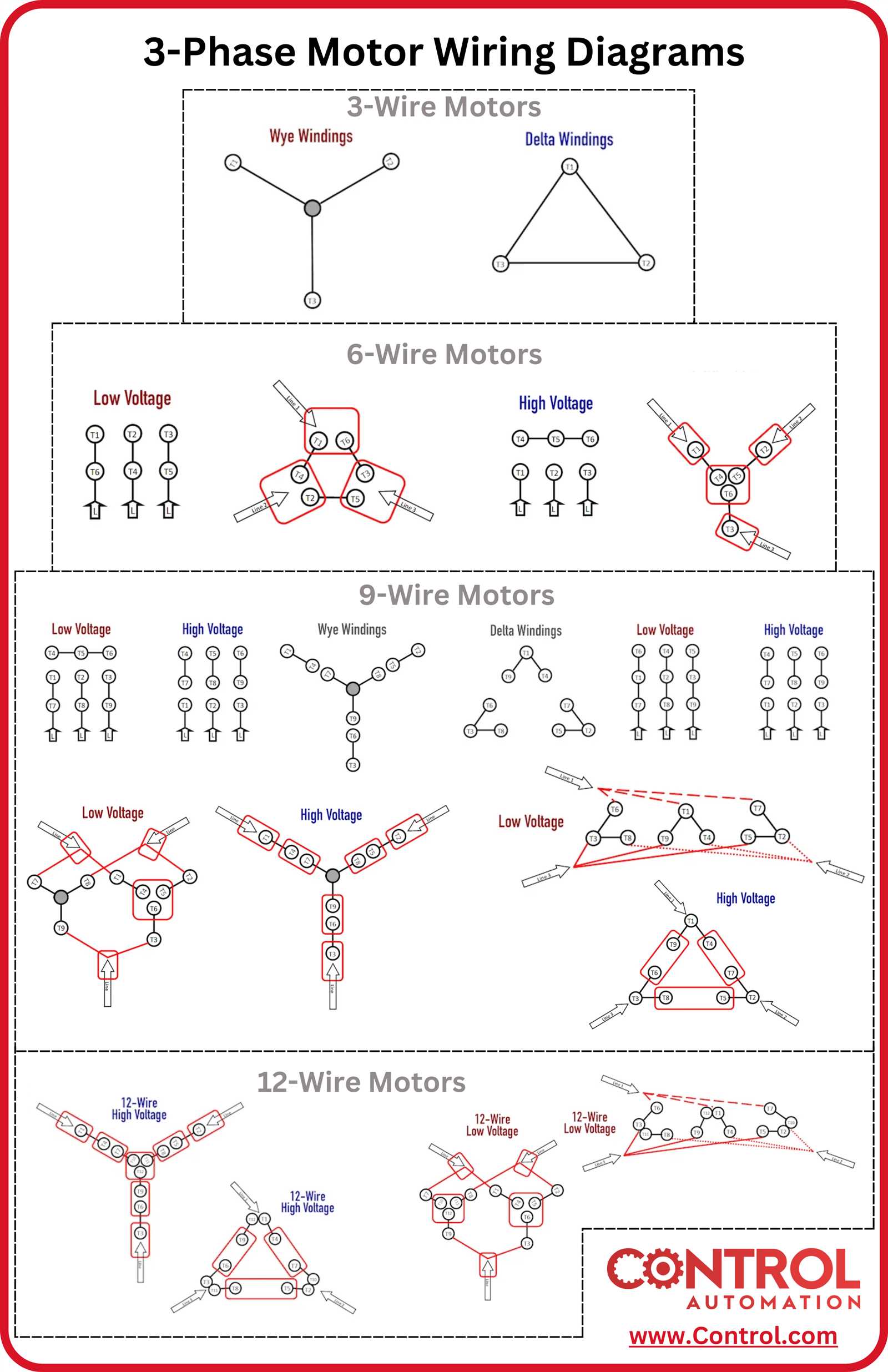 6 wire single phase motor wiring diagram