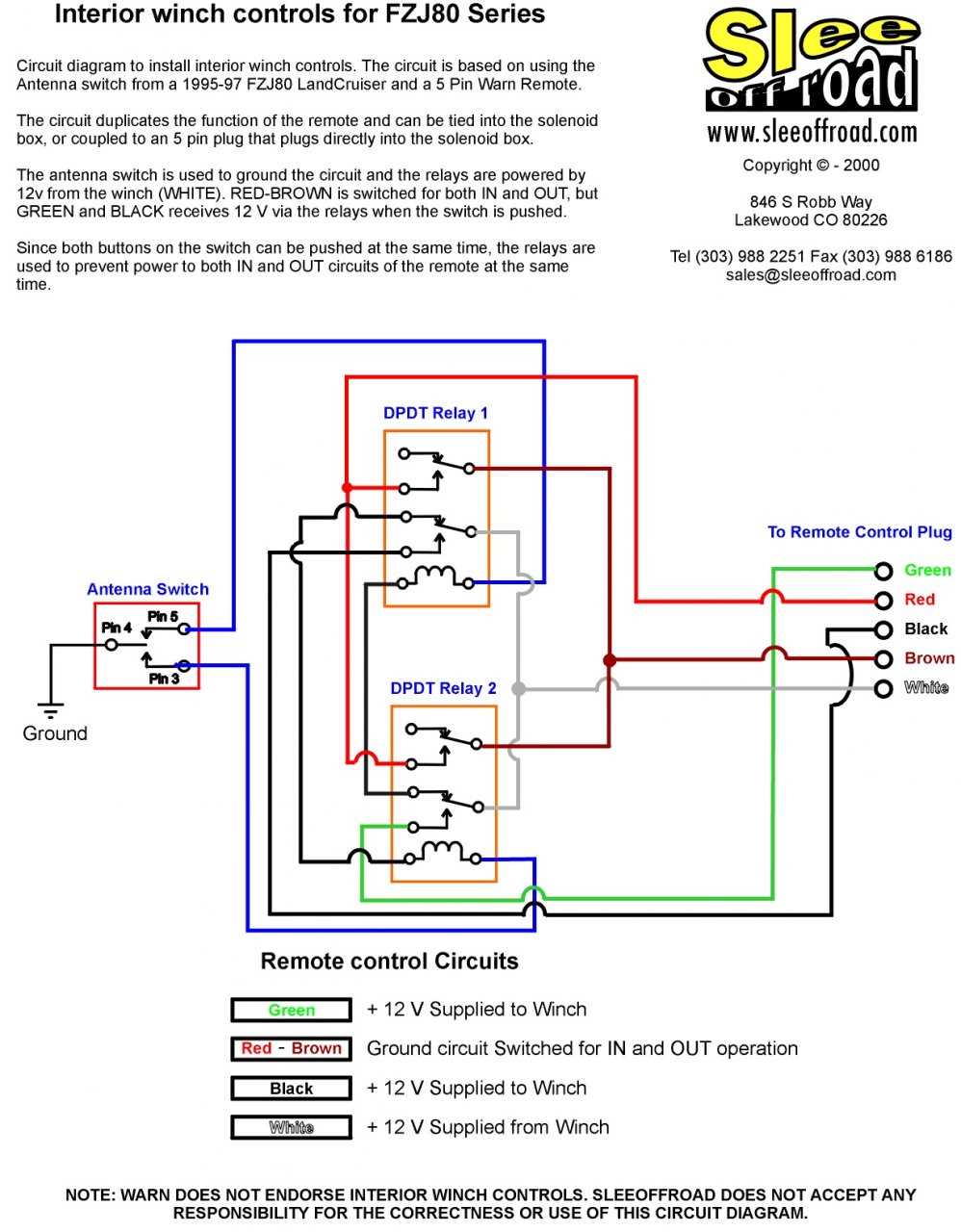 3 wire winch switch wiring diagram