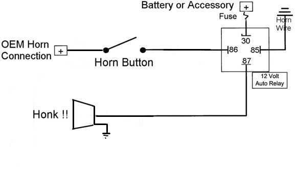 basic push button horn wiring diagram