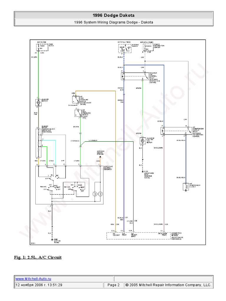 dodge dakota tail light wiring diagram