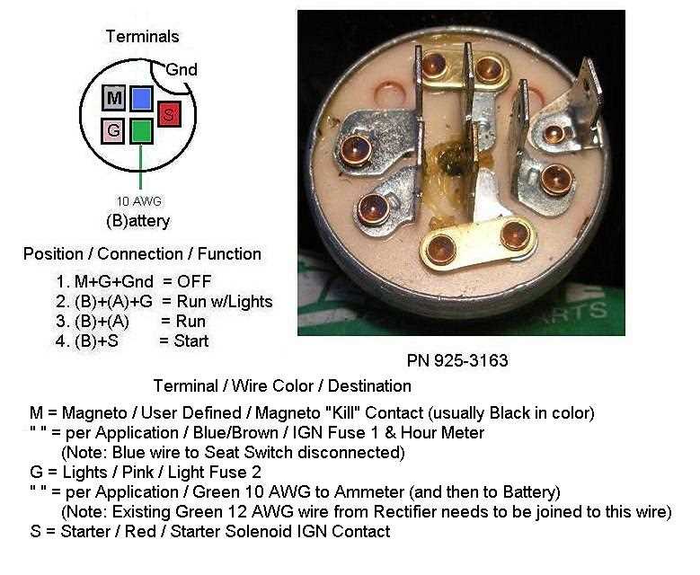 6 terminal ignition switch wiring diagram