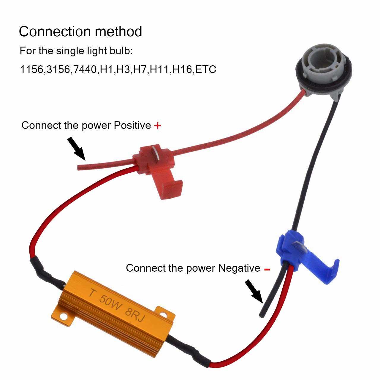 led headlight resistor wiring diagram