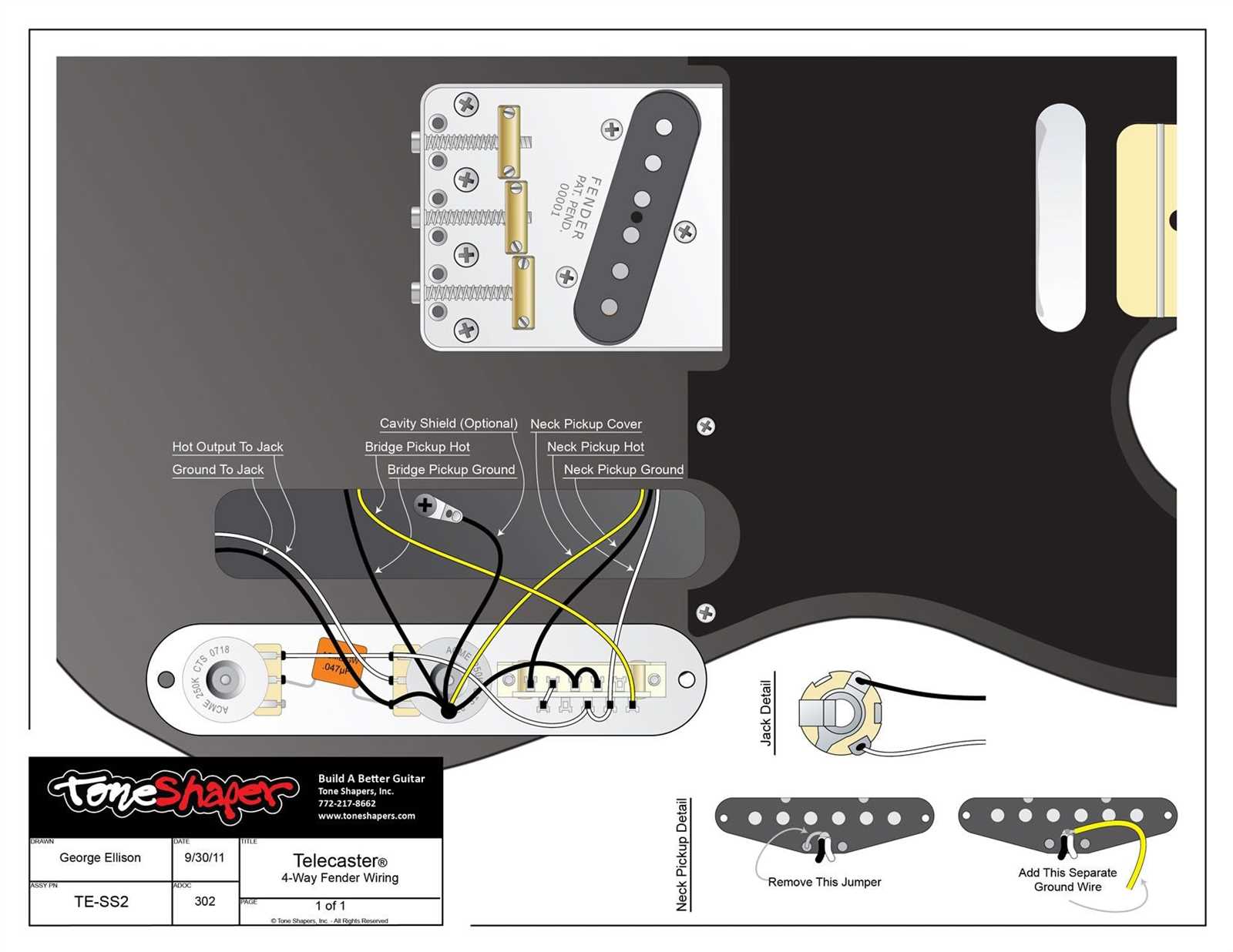 telecaster 4 way wiring diagram