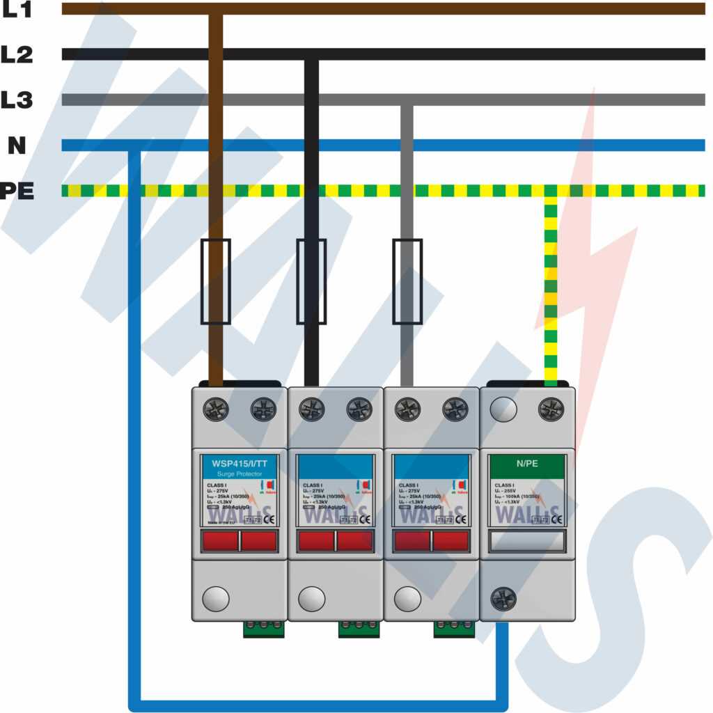 wiring diagram for surge protector