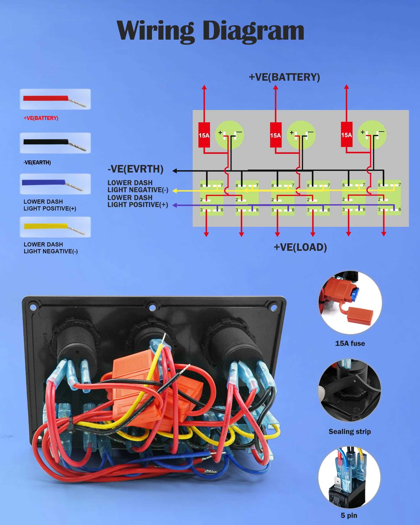 12v switch panel wiring diagram